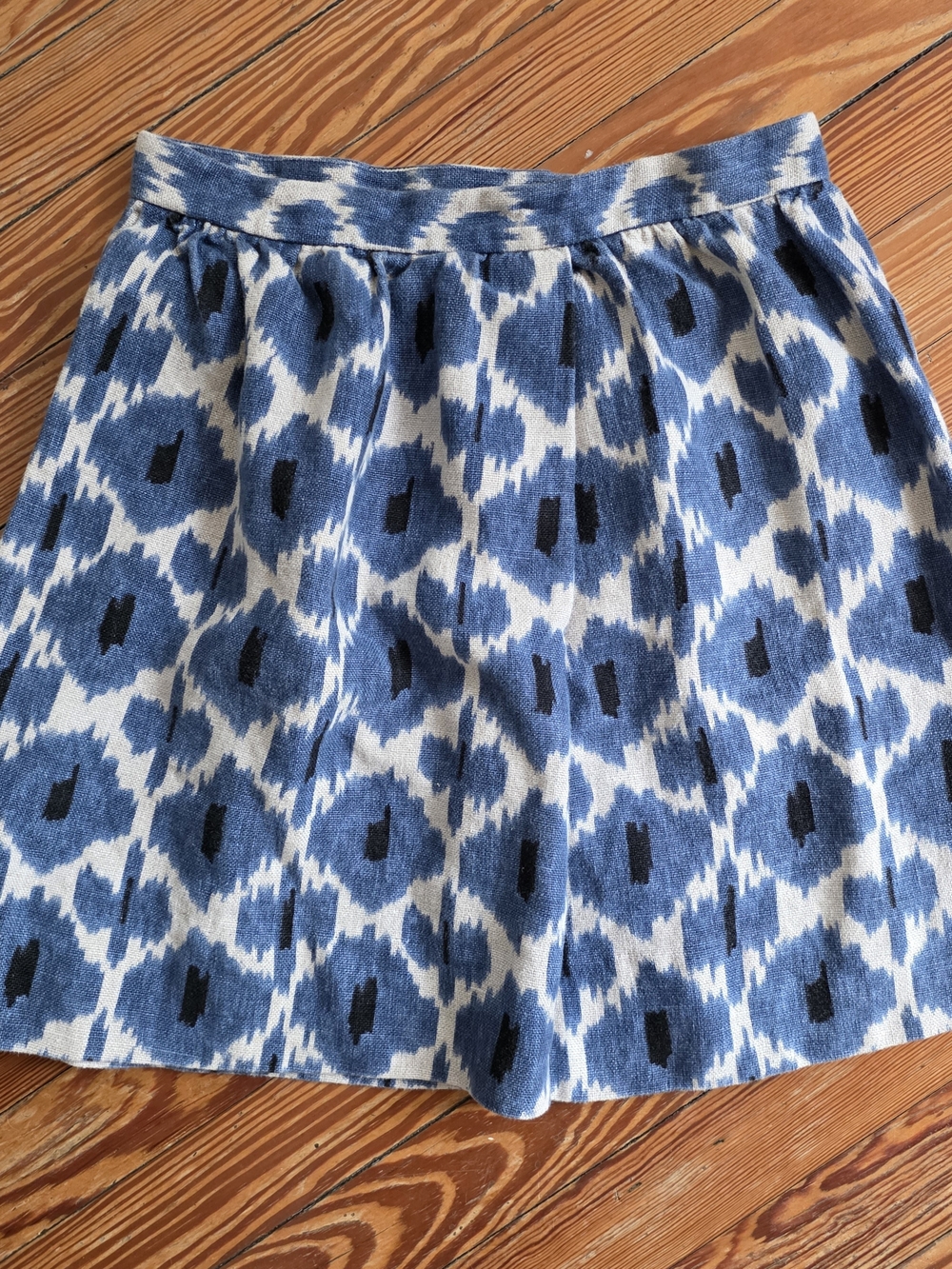 Blue Ikat Print Women's Skirt